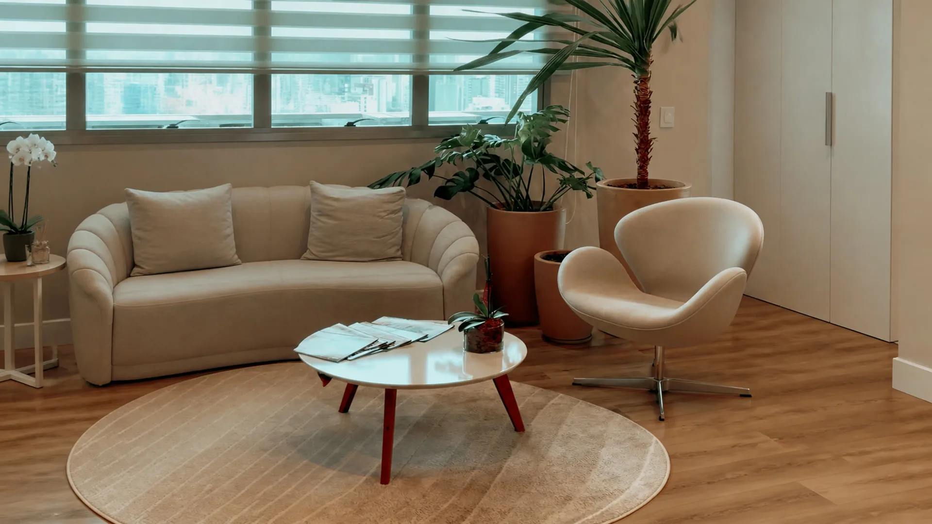 Lounge reservado da Clínica LifeStyle